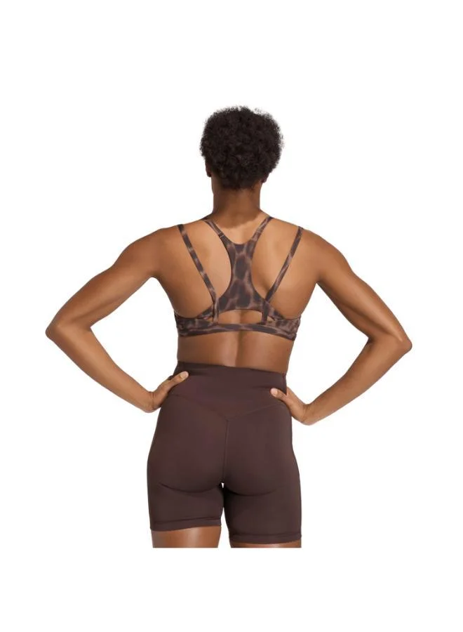 Adidas Optime Leopard Strappy Light Support Bra